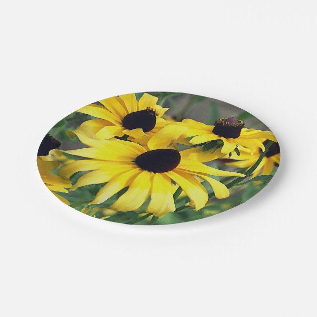 Prato De Papel Papel de Flor Amarelo (Inclinado)