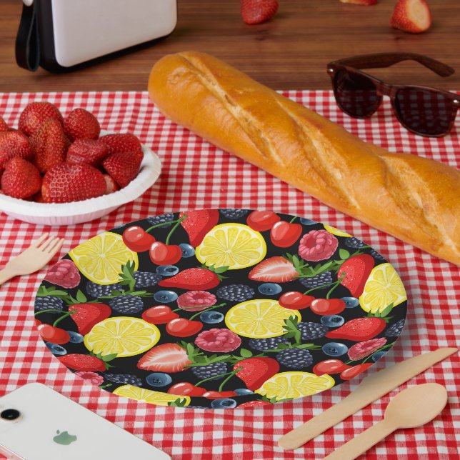 Prato De Papel Papel de Fruta brilhante (Piquenique)