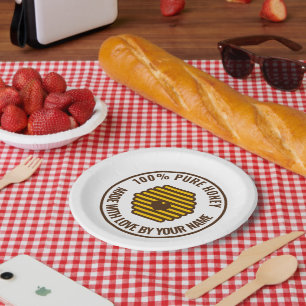 Prato De Papel Papel de impressão em papel de colmeia amarelo