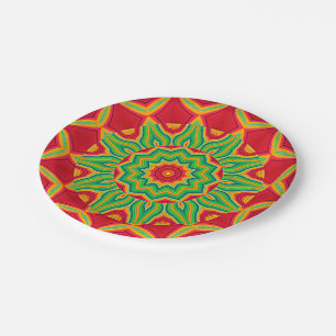Prato De Papel Papel de papel Mandala