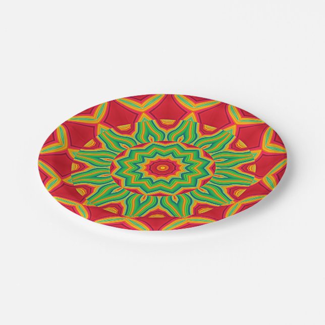 Prato De Papel Papel de papel Mandala (Inclinado)