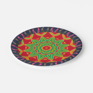 Prato De Papel Papel de papel Mandala