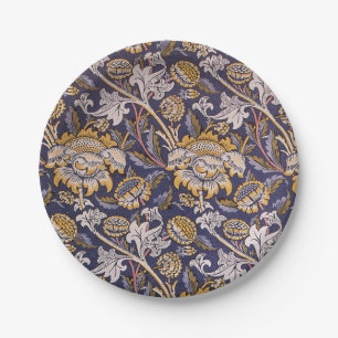 Prato De Papel Papel de parede floral William Morris Wey Artes Of