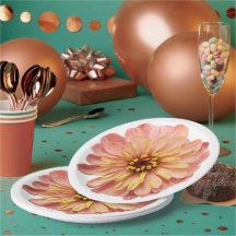 Papel Fotográfico da Flor Floral Zinnias