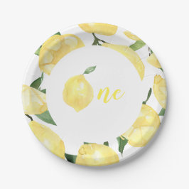 Prato De Papel Papel Lemon Plates Lemon Primeiro Aniversário Citr