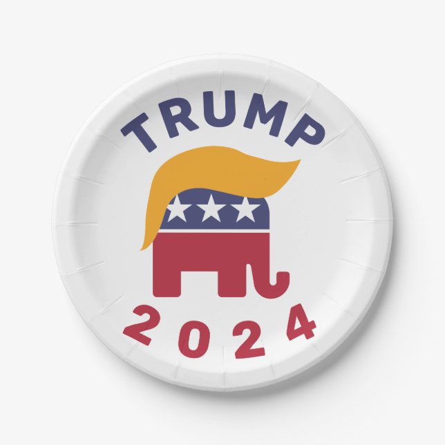 Prato De Papel Papel para cabelos engraçados (Frente)