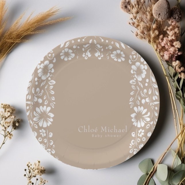 Prato De Papel Papel Picado chá de fraldas (Criador carregado)