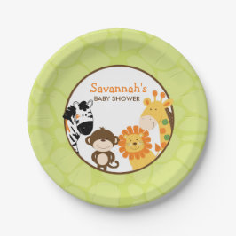 Prato De Papel Papel Safari Brilhante