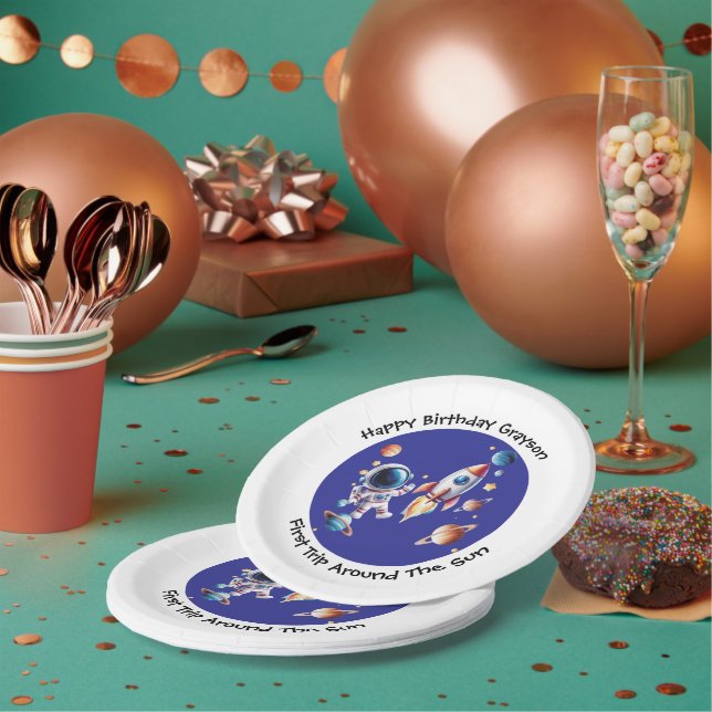 Prato De Papel Papelão de Aniversário Personalizado e Pensado par (Múltiplo)