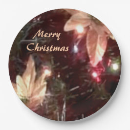 Prato De Papel Papelão de Natal