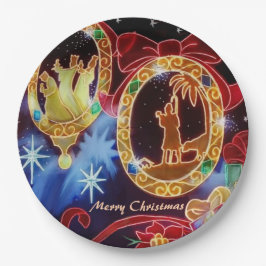 Prato De Papel Papelão de Natal