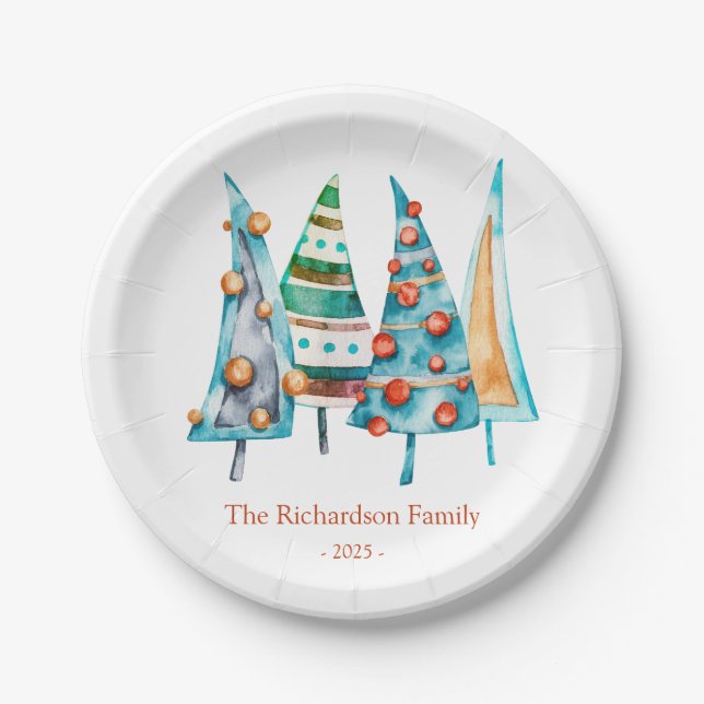 Prato De Papel Papelão de Natal do Baby Doodle (Frente)