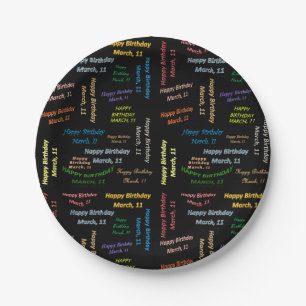 Prato De Papel Papelão Marcha, 11 Aniversário