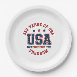 Prato De Papel Paper Plate-250th American Independence Tableware