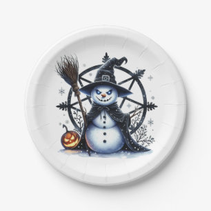 Prato de Papel (Paper Plate) Feliz Natal Sombrio