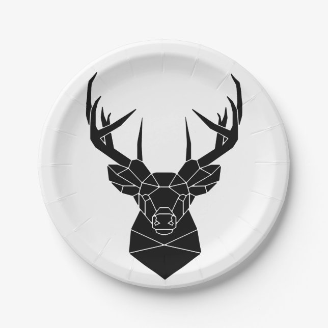 Prato De Papel Paper plate with deer / Pappteller mit Hirsch (Frente)
