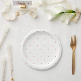 Prato De Papel Paper Plates 17,8 cm - Pink Dots