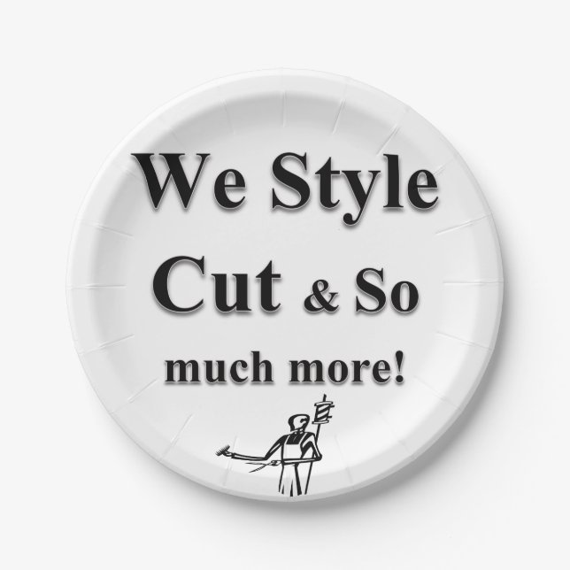 Prato De Papel Paper Plates Barber (Frente)