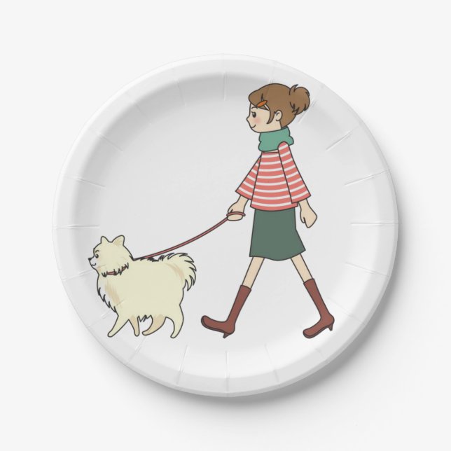 Prato De Papel Paper Plates Dog Waler (Frente)