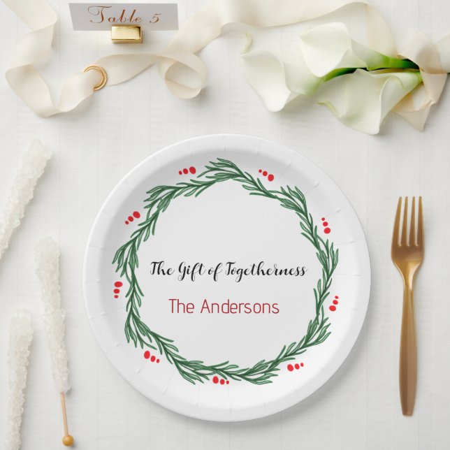 Prato De Papel Paper Plates – Holiday Party Dining Essentials (Casamento)