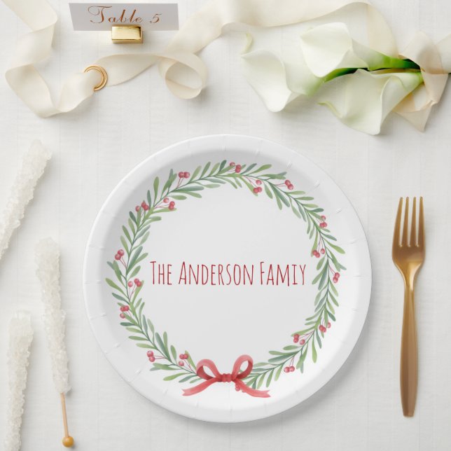 Prato De Papel Paper Plates – Holiday  Table Décor Essentials (Casamento)