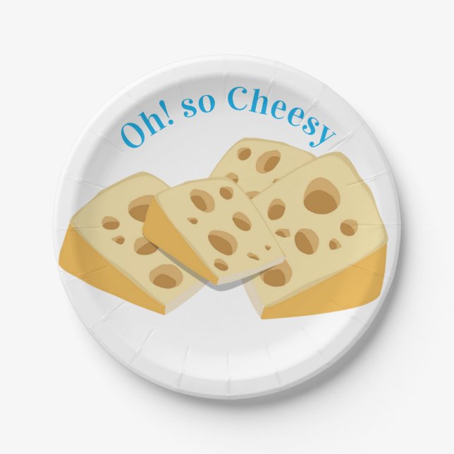 Prato De Papel Paper Plates, Oh! So Cheesy Cheese  (Frente)
