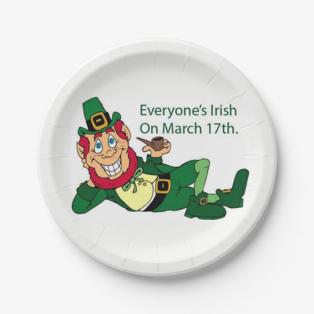 Prato De Papel Paper Plates Saint Patrick's Day (Frente)