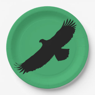 Prato De Papel Paper Plates with Flying Eagle Your Colors