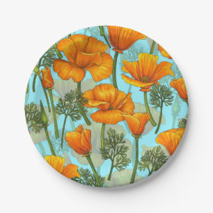 Prato De Papel papoila da Califórnia