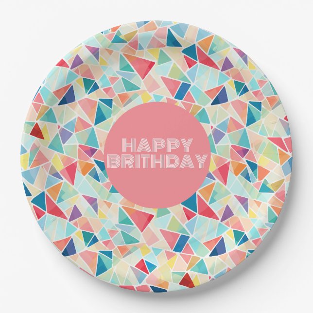 Prato De Papel Par Geométrico 2K de Padrão de Chinelos (Frente)