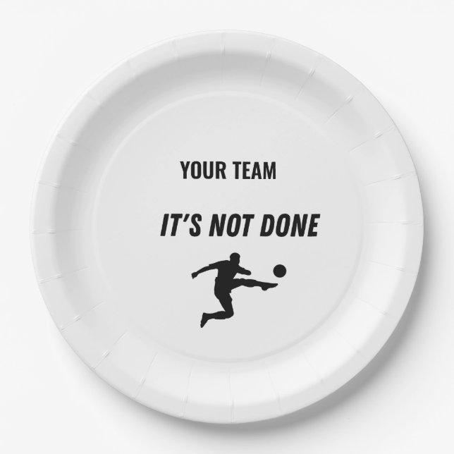 Prato de Papel para Dia de Jogo de Futebol (Frente)