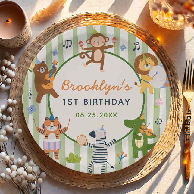 Prato de papel para festa de aniversário de menina (Criador carregado)