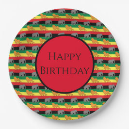 Prato De Papel Parabéns africanos personalizados