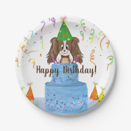 Prato De Papel Parabéns Cavalier Rei Charles Spaniel Cake