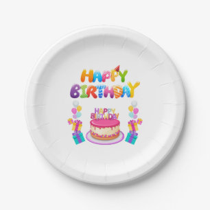 Prato De Papel Parabéns, Confetti Paper Plates