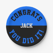 Parabéns de Graduação Azul e Preto - Você Fez