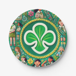 Prato De Papel Parabéns de Honra de Escoteiro no Carro Estrela Pr