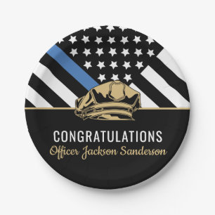 Prato De Papel Parabéns de Linha Azul do Partido de Reforma da Po