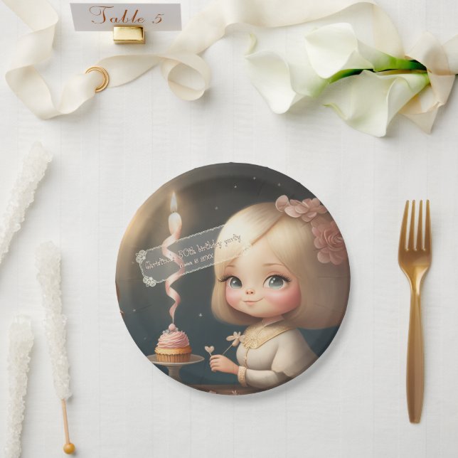 Prato De Papel Parabéns, garota 01 (Casamento)