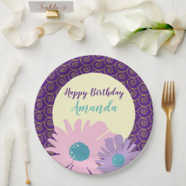 Prato De Papel Parabéns, Jardim Floral