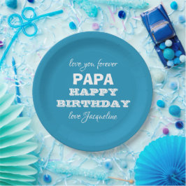 Prato De Papel Parabéns PAPA Script Nome Moderno