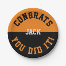 Parabéns para Graduação Laranja e Preta - Você Fez