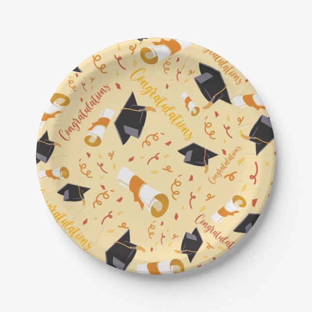 Prato De Papel Parabéns pela formatura  (Frente)