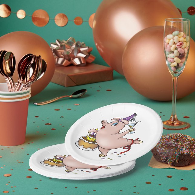 Prato De Papel Parada Birthday Pig (Criador carregado)