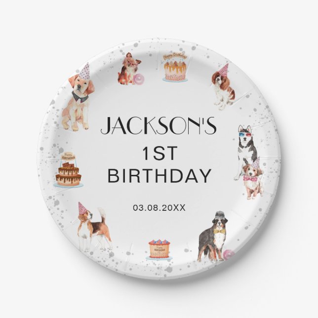 Prato De Papel Paraíso do Cachorro Bonito (Frente)