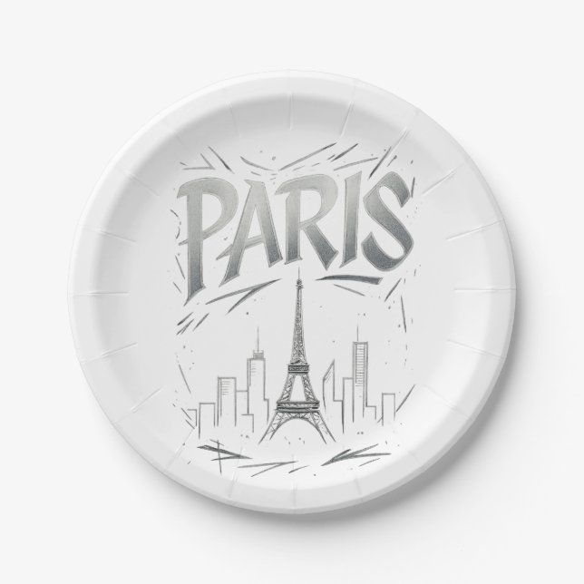 Prato De Papel Paris Perfect Party (paper plate) (Frente)