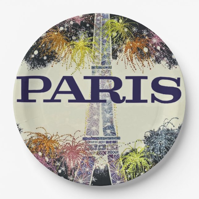 Prato De Papel Paris: Placa de Papel Poster (Frente)