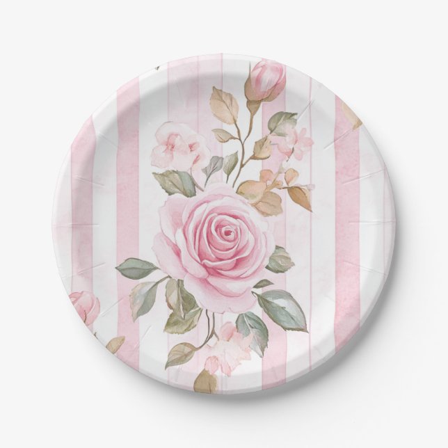 Prato De Papel Paris Themed Chá de panela (Frente)