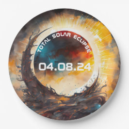 Prato De Papel Parte de Visualização de Eclipse Solar