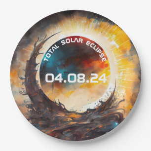 Prato De Papel Parte de Visualização de Eclipse Solar